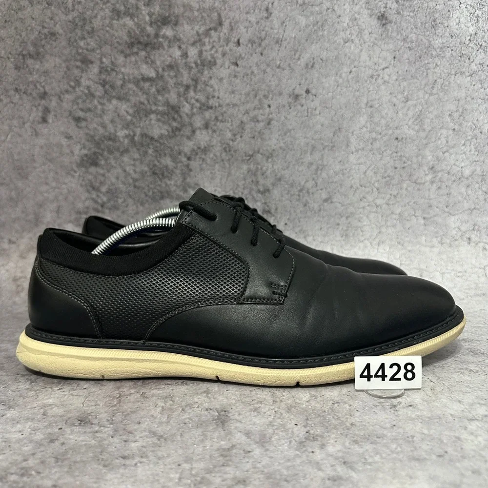 Nunn Bush Chase Plain Toe Oxford Mens 10.5 Black Hybrid Dress Sneaker KORE